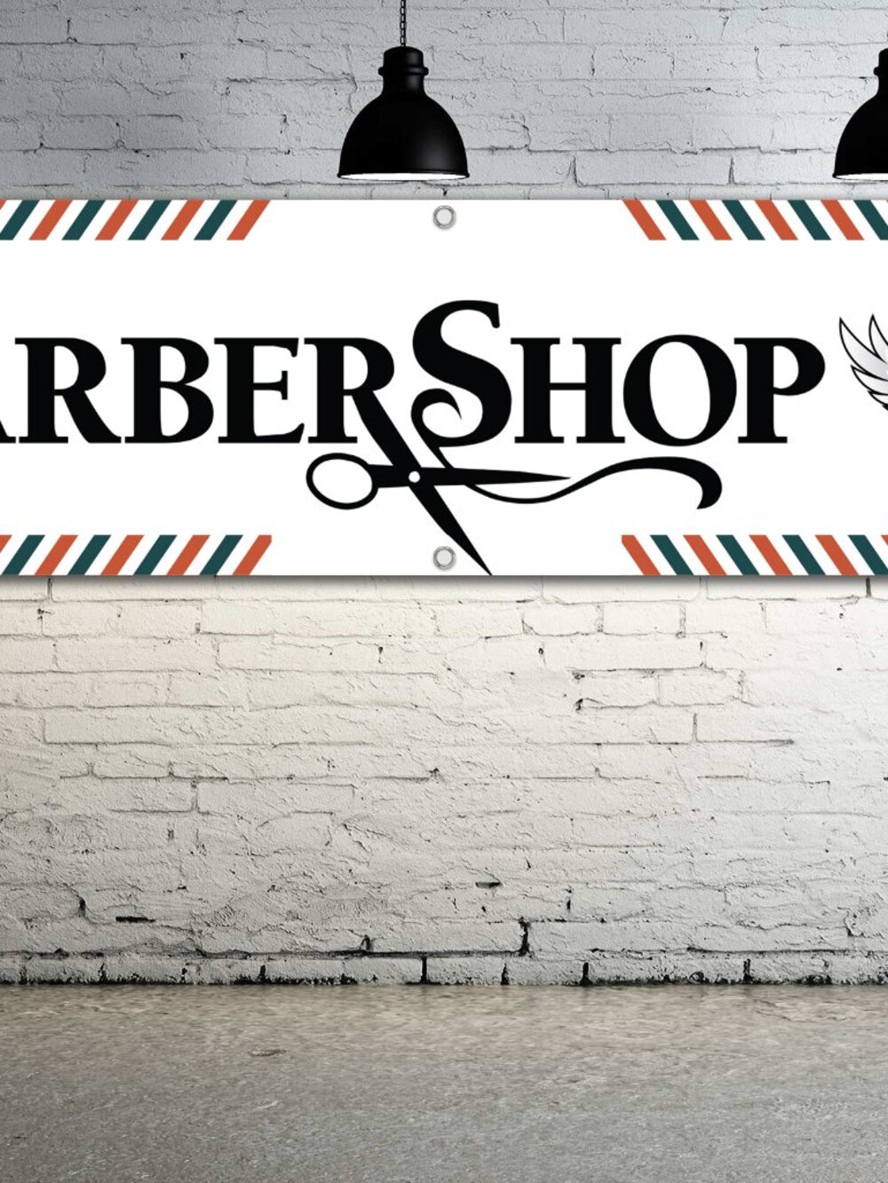 BARBERSHOP Haircuts & Shaves 2'x8' Generic Vinyl Banner Sign Storefront Display